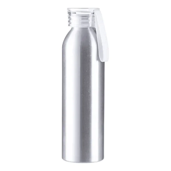 Botella Aluminio Plata Sublimable 650ml Tapa Blanca Plastica