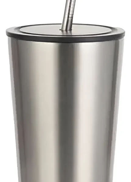 Vaso Conico Para Sublimar 16oz Tapa Popote Acero Inoxidable