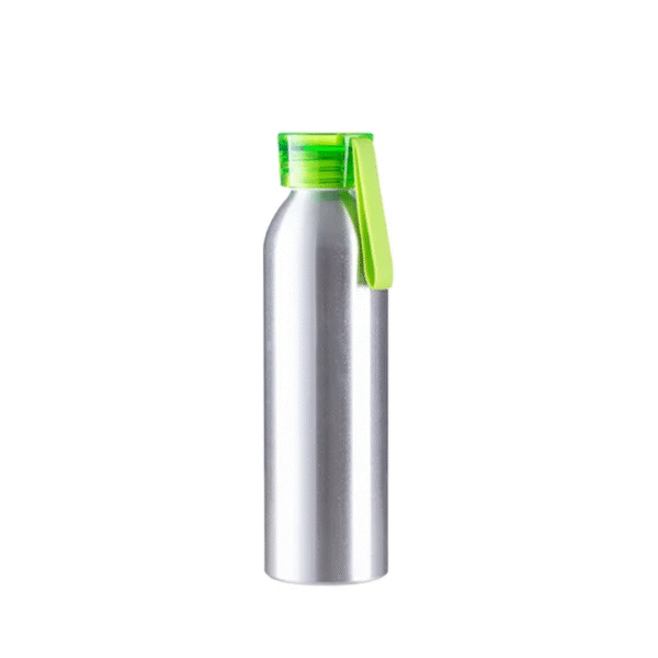 Botella Aluminio Verde Lima 650ml Sublimable Con Tapa Plastico 50 Pzas