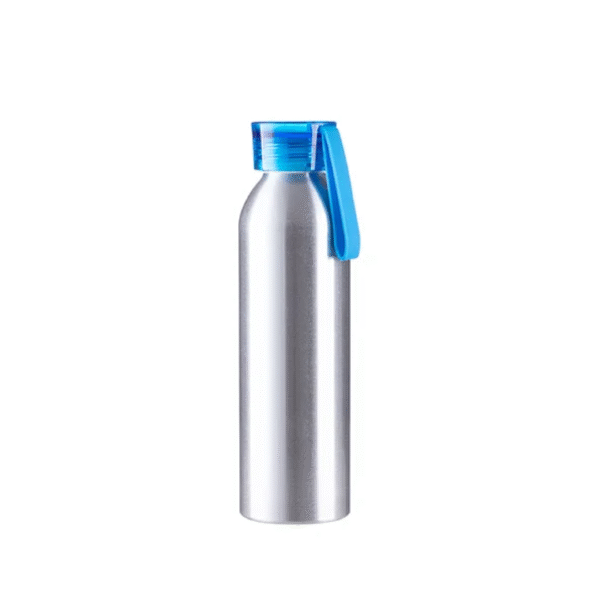 Botella Aluminio Azul 650ml Sublimable Con Tapa Plastico 50 Pzas
